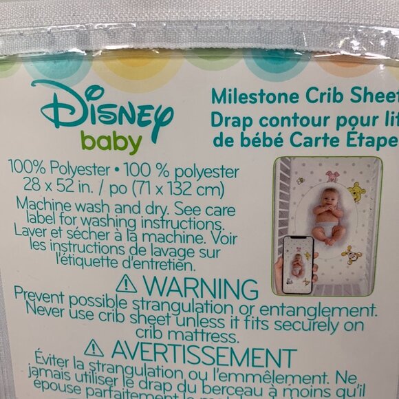Disney Baby Milestone Crib Sheet - Winnie the Pooh - Picture 5 of 7
